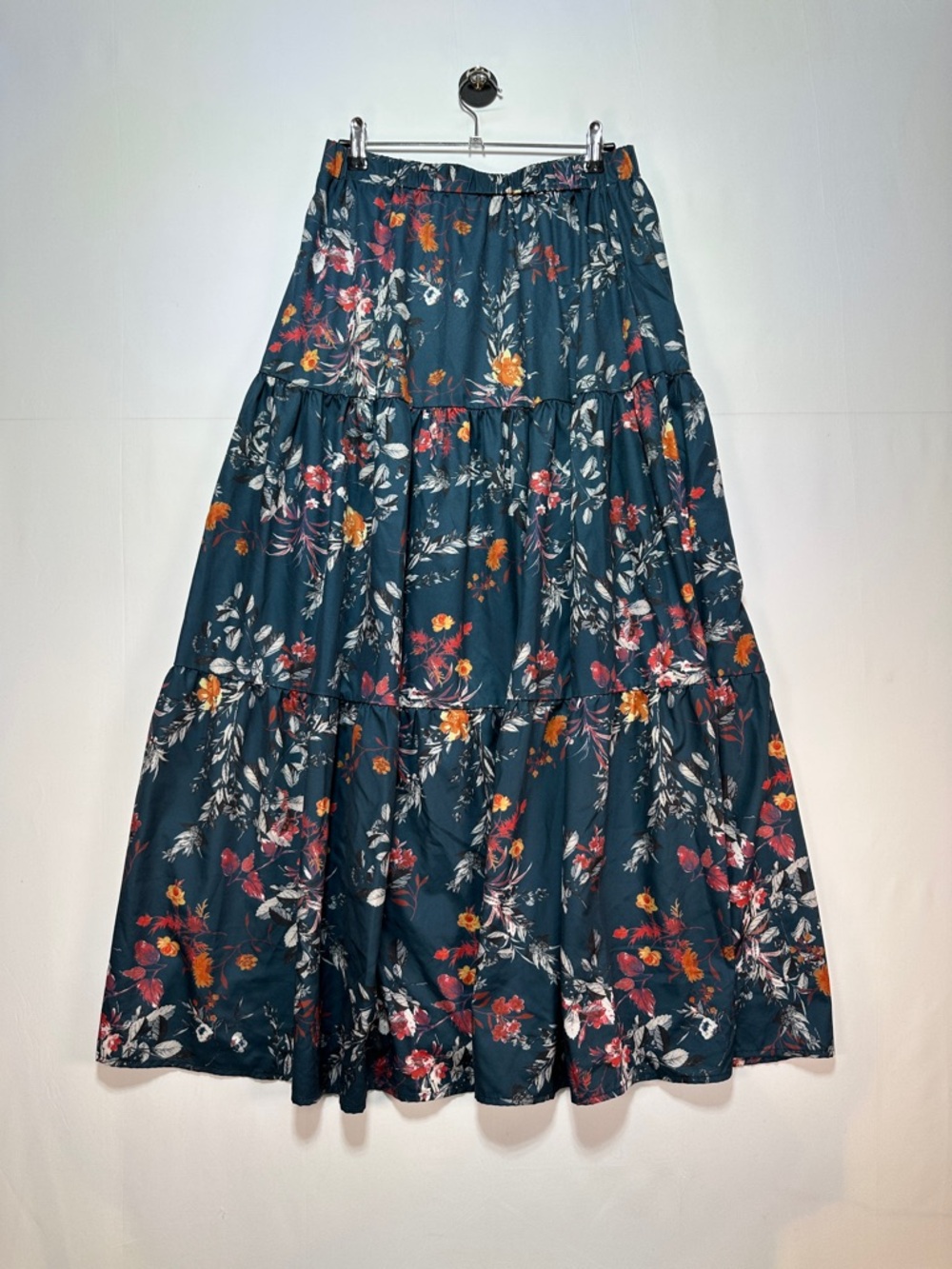 Emily Rose Teal Floral Maxi Skirt
